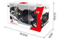 Modèle de moto B2B haute simulation Hayabusa à l'échelle 1:12 avec chaîne fonctionnelle, béquille et siège amovibles – Article de collection premium