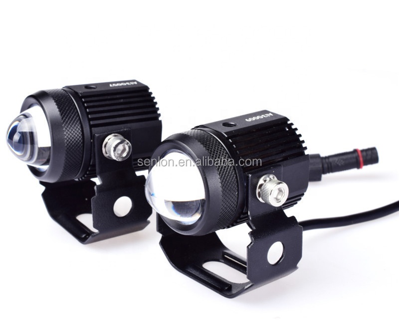 Светодиодная фара для мотоцикла, двухцветный проектор, Bi Lens Moto Bike, мини-фара для вождения, противотуманная фара DRL, аксессуары для внедорожника, грузовика, автомобиля