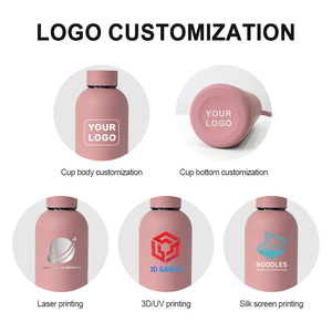 ขวดน้ำดื่ม500มล. กระติกน้ำสแตนเลสผนังสองชั้นขวดน้ำสียางระบายความร้อนขวดน้ำกีฬาเคลือบด้านโลโก้กำหนดเอง - Product Image 4