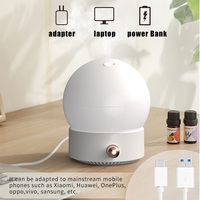 Hxtc88 diffuseur d'arôme d'huile essentielle Usb parfum parfum atomiseur d'air Portable petit petit bureau rond lune forme lampe humidificateur