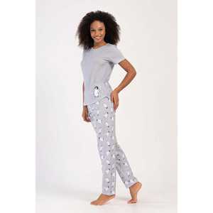 Ensemble de pyjama pour femmes, durable, col rond, manches courtes, ovale, fermeture boutonnée et taille élastique, logo personnalisable pour vêtements de maison - Product Image 3