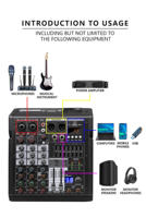 Console métallique compacte de mixage portable pour podcasters et youtubers de musiciens en déplacement