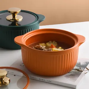 Grosir tanah liat cooker amazon-Penjualan Laris Amazon 2021 Panci Memasak Peralatan Dapur Panci Sup Bubur Makanan Panci Panas Casserole