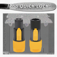 IP65 Wasserdichter LED-Lautsprecher-Netzteil anschluss 3-poliges Gehäuse mit 250-V-Wechselstromstecker Buchse Kupfer ABS/Nylon