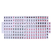 Jeu de Mahjong Personnalisé Double Couche en Acrylique avec Bord Doré, Motifs de Déesse de la Richesse et Fleurs, Tuiles de Mahjong Américaines, Jeu de Loisirs