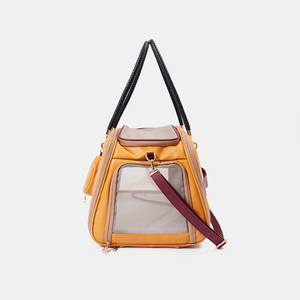 Tas Pengangkut Hewan Peliharaan dengan Roda untuk Anjing Kucing, Tas Perjalanan Luar Ruangan, Ransel Kulit dengan Kantong Camilan, Tas Troli Hewan Peliharaan, Tas Pengangkut Anjing - Product Image 2