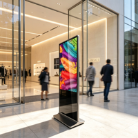 Machine publicitaire verticale pratique et esthétique pour les magasins de détail et les centres commerciaux avec affiche numérique et fonction SDK