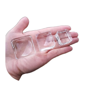 <span class=keywords><strong>Base</strong></span> de Exhibición de Cristal Transparente Cuadrada, Estilo Feng Shui, Soporte Esférico Grabado para Navidad - Product Image 1