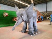 Sculpture d'éléphant en plastique FRP, prix d'usine