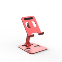 Support de téléphone portable de bureau à angle réglable et entièrement pliable en aluminium
