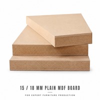 Panneau MDF uni personnalisé pour l'exportation 15/18 mm, panneau de fibres spécial pour usine de meubles à l'étranger