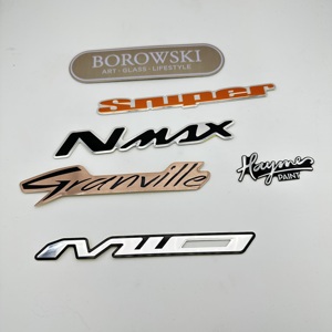 Tùy chỉnh khắc Kim Loại tên nơi Logo tag thép không gỉ sticker cho xe/tủ đông/điện - Product Image 3