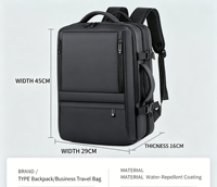 Sac à dos Oxford personnalisé avec logo, durable, pour affaires, voyage et loisirs, avec fermeture éclair, imperméable, écologique, léger, grande capacité, USB