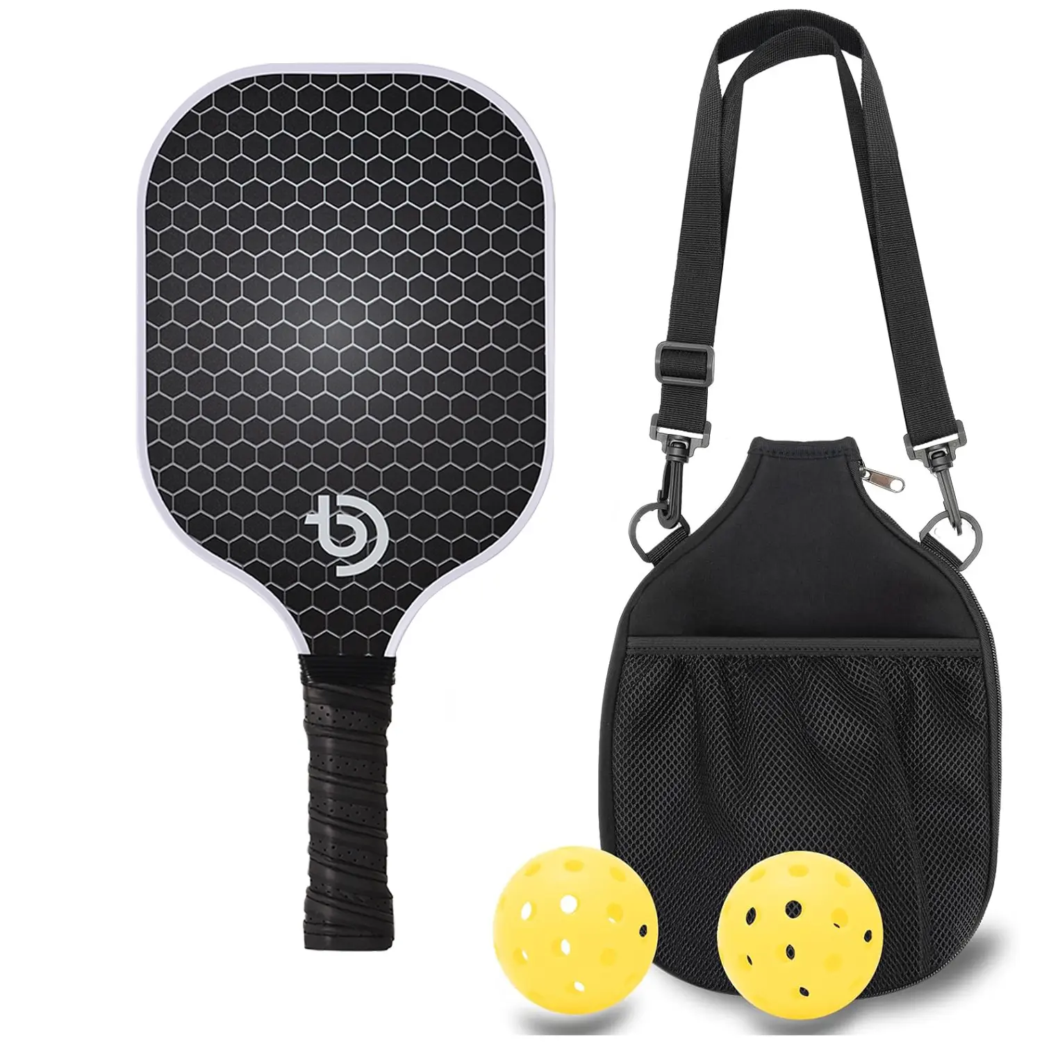 New Type Outdoor Sports Durable Carbon Pickleball Paddle For Beginners