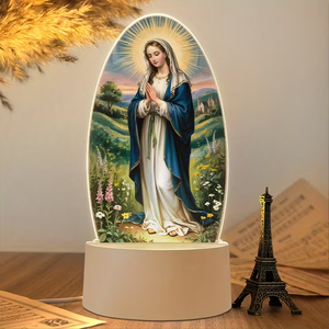 Luz Nocturna LED 3D con Ilusión Óptica, Diseño de la Virgen María, Decoración para el Hogar, Regalo, Venta al Por Mayor - Product Image 3