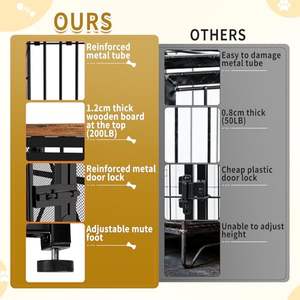 Étagère de rangement en métal et bois non pliable de 27 pouces avec tapis de lit pour utilisation au micro-ondes, couleur personnalisable, montage mural - Product Image 4