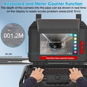 10.1 pouces HD écran tactile 512HZ Sonde/émetteur égout vidange <span class=keywords><strong>endoscope</strong></span> 16GB carte vidéo Audio enregistrement tuyau caméra Inspection - Product Image 6