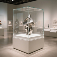 Robuster, verstellbarer, moderner freistehender Metall-Museumsständer für Skulpturen und Artefakte – Ausstellungsqualität für die Konservierung