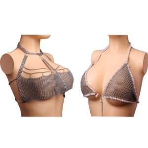 QKKQ Lingerie Métallique Sexy pour Femme, Soutien-Gorge en Maille Métallique, Sous-vêtements pour Couples, Plaisir Sexuel, Jouets BDSM pour Seins et Tétons, Lingerie pour Femmes et Hommes - Product Image 1