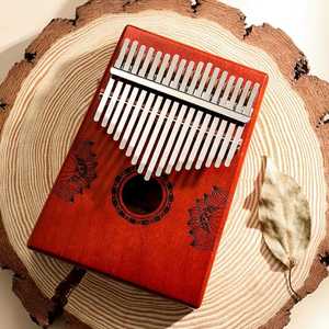 Huashu Kalimbas berongga 17 tuts kayu mahoni, instrumen musik Mibra Afrika untuk pemula