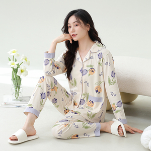 롱드 여성용 긴팔 V넥 나이트가운 <span class=keywords><strong>CVC</strong></span> 혼방 소재 수분 흡수 속건 부드럽고 통기성 좋은 피부 친화적인 홈 레저웨어 - Product Image 3