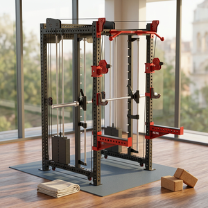 Máquina multifuncional 3 en 1 para gimnasio, con placas de pesas, para sentadillas, prensa de piernas y entrenamiento, para centros de fitness comerciales. - Product Image 2