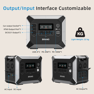 2400W Portable Power Station Large Capacity 2048Wh Solar for Mobile <b>Camping</b> AU Outdoor Mobile Charging <b>Unit</b> - Product Image 3