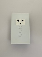 Interrupteurs et prises intelligentes en verre trempé, norme américaine, pour l'exportation, compatibles Tuya, Wi-Fi, avec contrôle par application et compatibilité Alexa