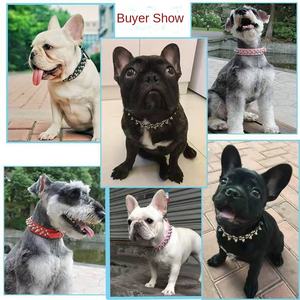 <span class=keywords><strong>Collar</strong></span> para Mascotas de Lujo Premium con Pedrería, Ajustable, de PU, Anti-Mordidas, Estilo Punk, Cierre de Hebilla, Duradero, para Gatos Pequeños - Product Image 4