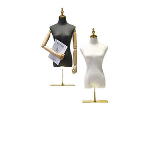 Clothing Store Lady Display Dress Form Woman Upper-Body <strong>Mannequin</strong> <strong>Torso</strong> <strong>with</strong> Plastic Velvet Cover <strong>Arm</strong> Type <strong>Mannequin</strong> Model - Product Image 5