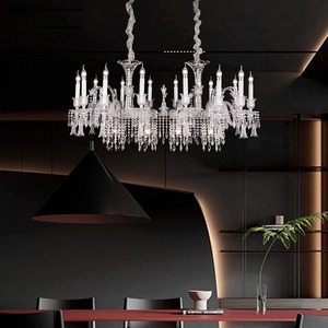 Lustres classiques de luxe en cristal K9 Maria Theresa, décoration de plafonds d'hôtel, lustre de mariage français - Product Image 5