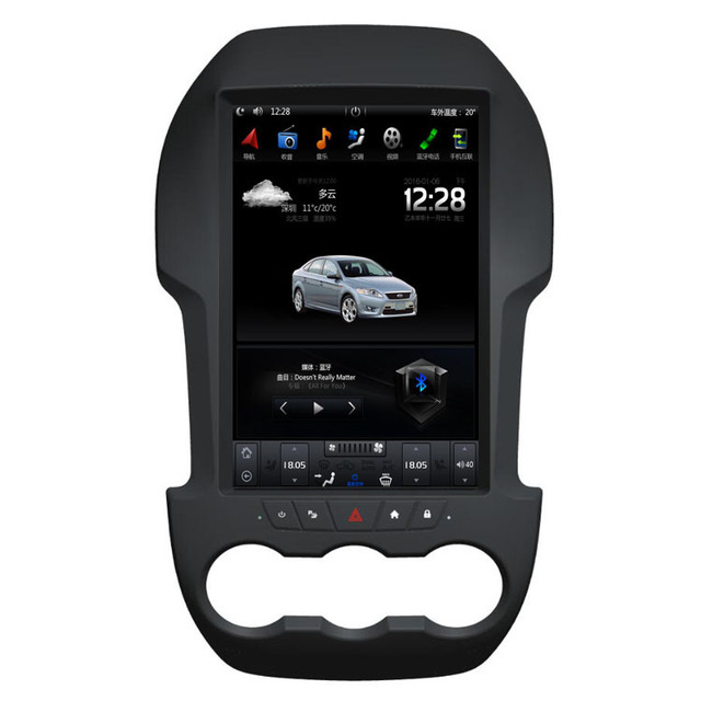 For Ford Ranger T6 2012 Vertical Style 12.1"inch Screen Newest Android Car DVD Player GPS Navigation F100 F150 F250