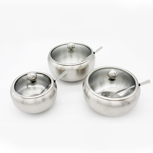 Juego de Azucarera y Jarra para Crema de Acero Inoxidable, Diseño Moderno y Ecológico para Hoteles, Cafeterías, Buffets, Cocina y Hogar - Product Image 3