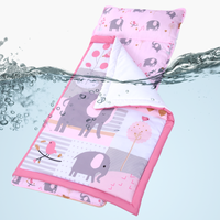 Tapis de sieste pour enfants personnalisé en usine chinoise, durable, coloré, matelassé, imprimé de dessins animés d'animaux, avec oreiller en fibre et ensemble de couverture