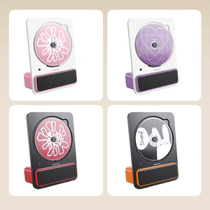 Reproductor de CD Retro de Pared, Diseño que Ahorra Espacio, Sistema de Audio BT Portátil, Reproductor de Música Vintage, Directo de Fábrica - Product Image 2