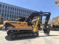 Excavatrice sur chenilles Hyundai R220, classe 20 tonnes, 99 % neuve, moteur Cummins et hydraulique Kawasaki, à vendre, prête à l'emploi