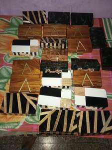 Bolsos de noche de madera de resina para mujer - Product Image 6