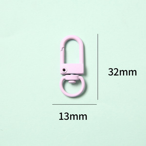 Accessoires porte-clés mini fermoir porte-clés Burning Name, breloques bijoux DIY couleur macaron pour sacs et poupées - Product Image 2