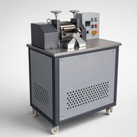 Máquina de Peletización de Plástico, Molino de Laboratorio de Dos Rodillos, Mezcladora de Compuestos de Caucho NBR EPDM, Granuladora, Prueba de Muestras, Calentamiento Eléctrico, CE ISO