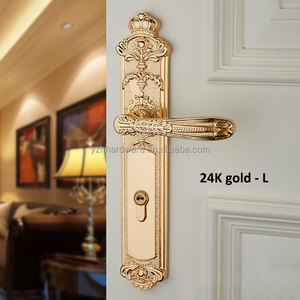 लक्जरी गोल्डन यूरोपीयन शैली विला प्रवेश द्वार लॉक रेट्रो शैली प्राचीन तांबा नक्काशी सभी तांबे के इंटीरियर लॉक - Product Image 6