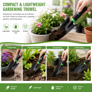 Herramienta de Jardinería de Acero para Plantar, Cavar y Trasplantar, con Mango de Agarre Suave - Product Image 6