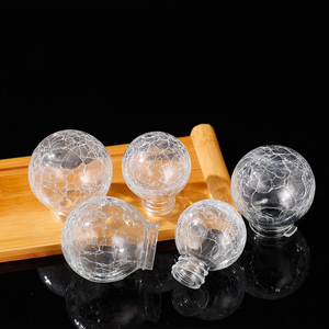 En gros, abat-jour en verre d'extérieur, boules décoratives, couvercles de bougies décoratifs pour jardin à effet craquelé, design personnalisé - Product Image 1