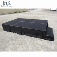 Scène portable d'extérieur 4x4 pieds, plateforme de scène en gros pour événements, scène mobile rapide avec tapis