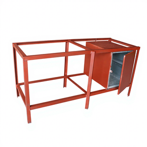 Table de travail industrielle en acier, boîte à outils, étagère à palettes traversante en fer cornière, rayonnages empilables, étagères, surface peinte, Speedone JGZ-M - Product Image 1