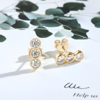 Nouvelle arrivée IGI certifié 925 argent Sterling lunette D couleur Moissanite grimpeur boucles d'oreilles pour les femmes conception de Piercing originale