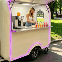 Chariot à café pliable, Camions de restauration, Remorque alimentaire, Camion de restauration avec cuisine complète, Camion de crème glacée, Chariot à crème glacée