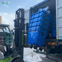 Conteneur à déchets industriels 1100L Poubelle mobile d'extérieur Poubelle en plastique HDPE