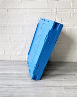 Caisse de rangement pliable empilable rectangulaire solide en plastique PP recyclable