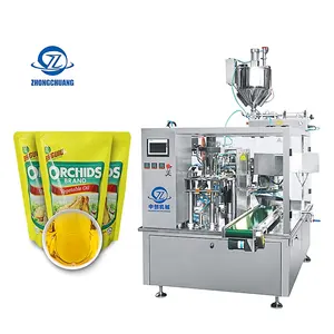 Automatic Packing Machine Spout Doypack Small Liquid Juice Weighing Sealing Packaging Filling Cooking Palm Oil Automatic Premade Pouch Packing Machine