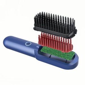 Battery <b>Powered</b> Ionic Hair Straightener Curler <b>Brush</b> Fast Heating Curler Straightener Comb Styler MCH Fast Heating Comb - Product Image 5
